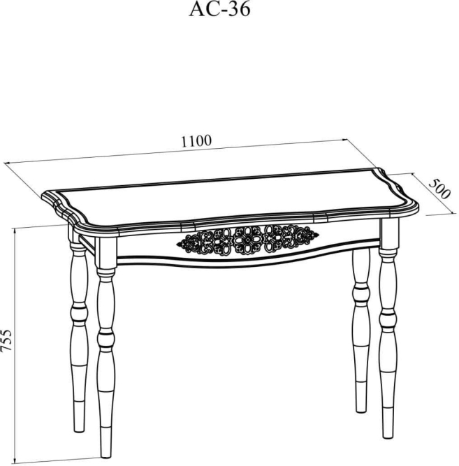 Стол Ассоль АС-36 белое дерево