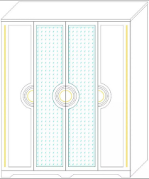 Шкаф 4-х дв. Луиза NEW
