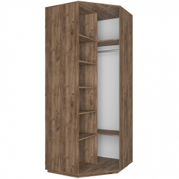 Шкаф-купе Экспресс Угловой ( Зеркало) Крафт табачный