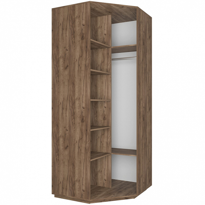 Шкаф-купе Экспресс Угловой ( Зеркало) Крафт табачный