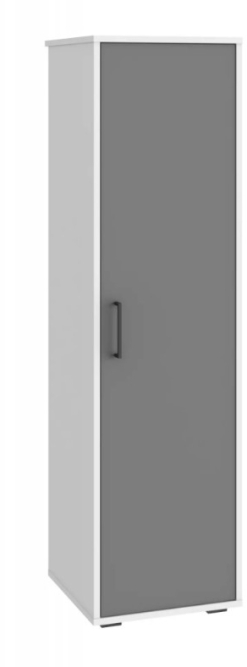 Шкаф-пенал Оскар ОС-01 белый структурный/графит