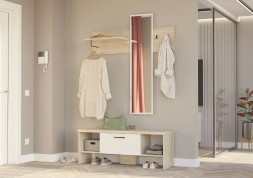 Вешалка с зеркалом Колибри (2-3820)