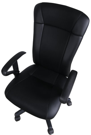 Кресло BRABIX "Optima MG-370", с подлокотниками, экокожа/ткань, черное, 531580