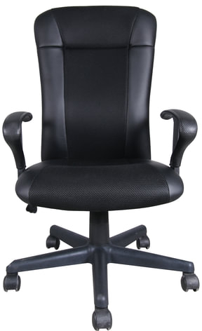 Кресло BRABIX "Optima MG-370", с подлокотниками, экокожа/ткань, черное, 531580