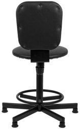 Кресло кассира, ресепшн РС37, без подлокотников, кожзам, черное