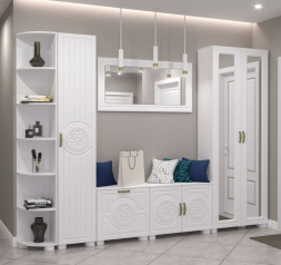 Шкаф с зеркалом «Монблан» МБ-21К белое дерево