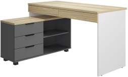 Стол Скайлайт СЛ-21К блэквуд ячменный/графит/белый/меренга