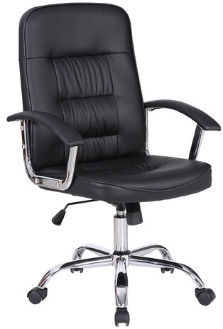 Кресло BRABIX "Bit EX-550", хром, экокожа, черное, 531838