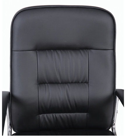 Кресло BRABIX "Bit EX-550", хром, экокожа, черное, 531838