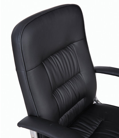 Кресло BRABIX "Bit EX-550", хром, экокожа, черное, 531838