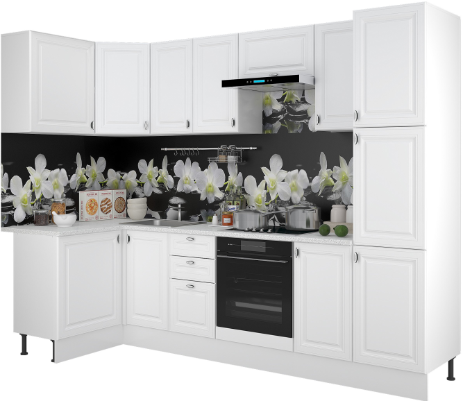Кухня Ева комплект 3 Белый софт