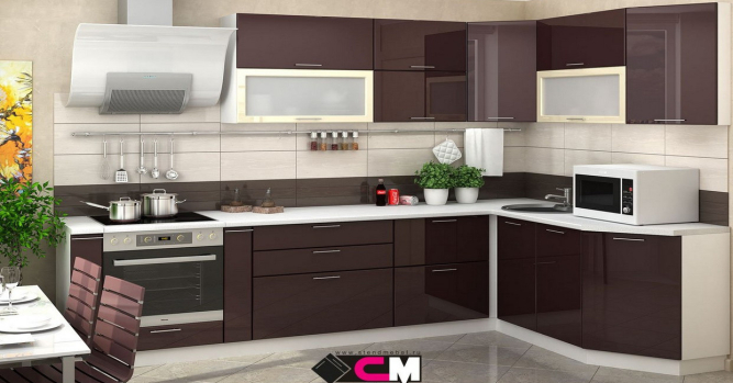 Кухня Ксения Шоколад (2,9*1,7 м) модульная