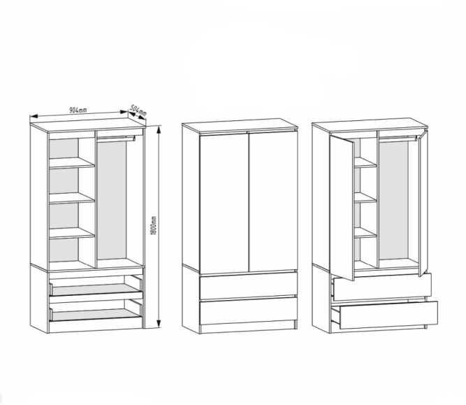 Шкаф МШ 900.1 Мори