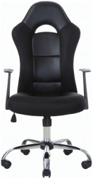 Кресло компьютерное BRABIX "Fusion EX-560", экокожа/ткань, хром, черное, 531581