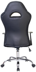 Кресло компьютерное BRABIX "Fusion EX-560", экокожа/ткань, хром, черное, 531581