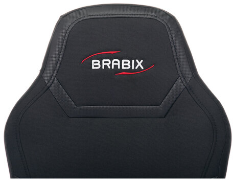 Кресло компьютерное BRABIX "Alpha GM-018", ткань/экокожа, черное, 532636, GM-018_532636