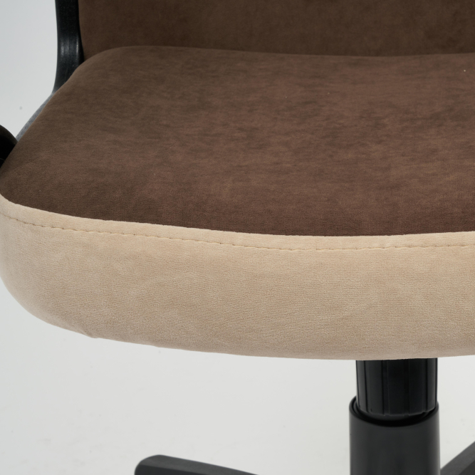 Кресло СН757 флок , коричневый/бежевый, 6/7