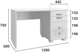 Стол письменный «Монблан» МБ-70К белое дерево