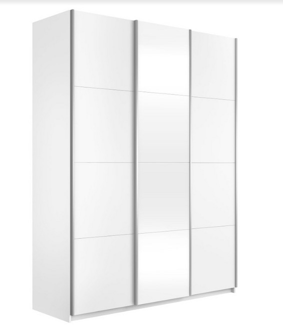 Шкаф-купе Прайм 3-х дверный (ЛДСП)Белый снег