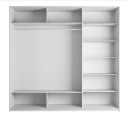 Шкаф-купе Прайм 3-х дверный (ЛДСП)Белый снег