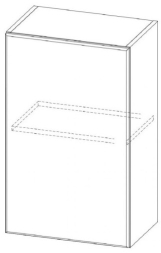 Шкаф навесной Ш450с (со стеклом) Модерн
