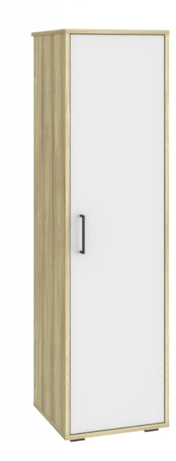 Шкаф-пенал Оскар ОС-01 блэквуд ячменный/белый структурный