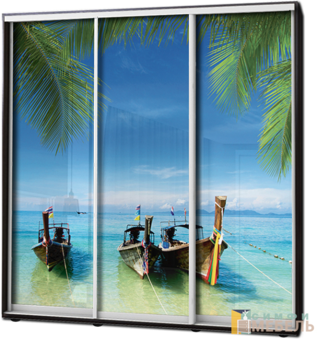 Шкаф купе 3х дв Фотопечать № 75