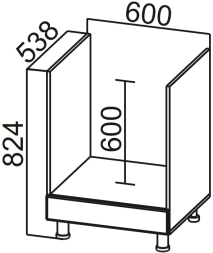 Стол-рабочий 600 (под плиту) Модус