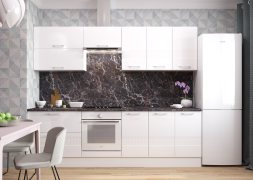 Кухня Люкс комплект 5 Белый глянец