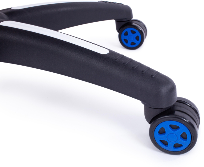 Кресло PILOT кож/зам/ткань, черный перфорированный/св.серый/синий, 36-6/06/TW-14/36-39