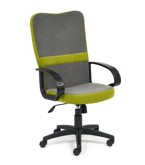 Кресло СН757 флок , серый/олива, 29/23