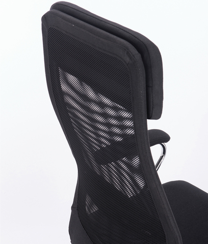 Кресло офисное BRABIX "Flight EX-540", хром, ткань, сетка, черное, 531847