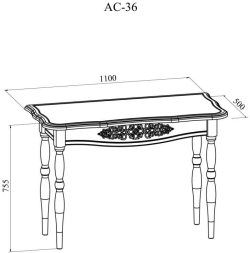 Стол Ассоль плюс АС-36 ваниль