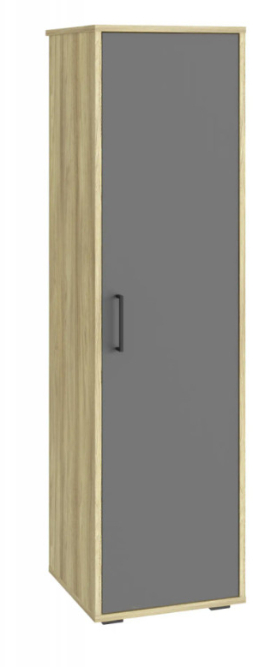 Шкаф-пенал Оскар ОС-01 блэквуд ячменный/графит