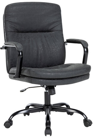 Кресло Chairman CH 301, подлокотники металл, пятилучие металл, экокожа, черное, 7145932