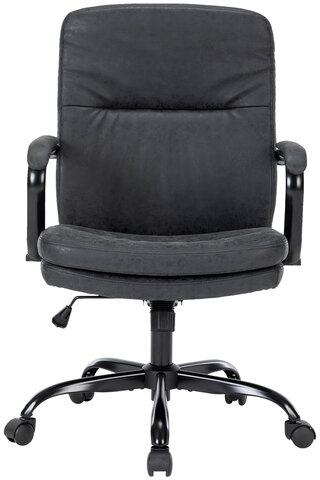 Кресло Chairman CH 301, подлокотники металл, пятилучие металл, экокожа, черное, 7145932