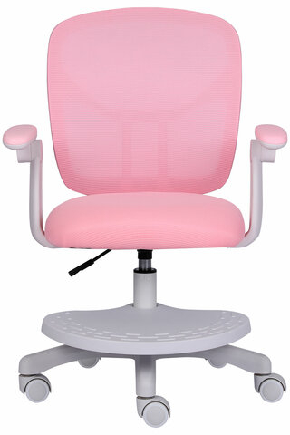 Кресло детское с подставкой для ног BRABIX "Toy MG-205", сетка/ткань TW, розовое, 533151