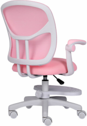 Кресло детское с подставкой для ног BRABIX &quot;Toy MG-205&quot;, сетка/ткань TW, розовое, 533151