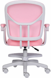 Кресло детское с подставкой для ног BRABIX &quot;Toy MG-205&quot;, сетка/ткань TW, розовое, 533151