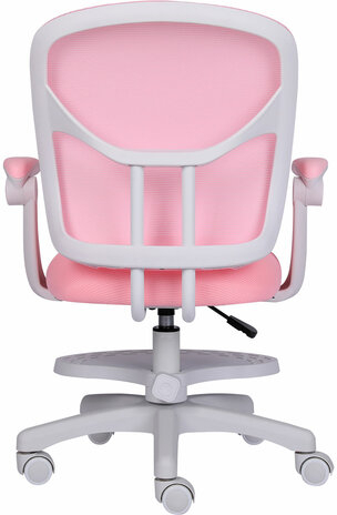 Кресло детское с подставкой для ног BRABIX "Toy MG-205", сетка/ткань TW, розовое, 533151