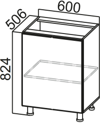 Стол-рабочий 600 (с одной створкой) Модус