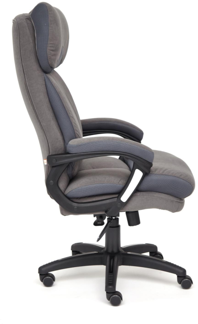 Кресло DUKE флок/ткань, серый/серый, 29/TW-12