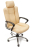 Кресло OXFORD хром кож/зам, бежевый/бежевый перфорированный, 36-34/36-34/06