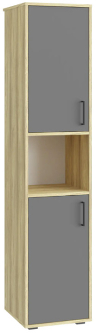 Шкаф-пенал Оскар ОС-02 блэквуд ячменный/графит