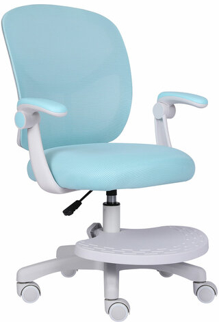 Кресло детское с подставкой для ног BRABIX "Toy MG-205", сетка/ткань TW, голубое, 533152