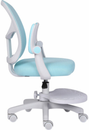 Кресло детское с подставкой для ног BRABIX "Toy MG-205", сетка/ткань TW, голубое, 533152