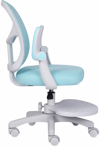 Кресло детское с подставкой для ног BRABIX "Toy MG-205", сетка/ткань TW, голубое, 533152