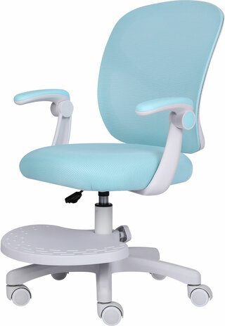 Кресло детское с подставкой для ног BRABIX "Toy MG-205", сетка/ткань TW, голубое, 533152