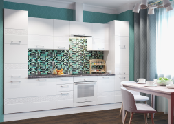 Кухня Люкс комплект 7 Белый глянец