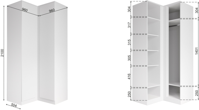 Шкаф МШУ 960.1 Мори